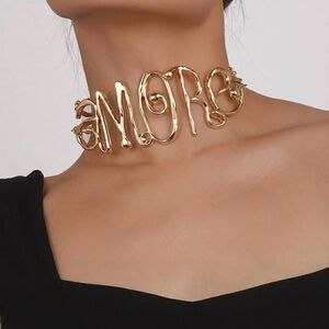 Gold Amore necklace choker S242